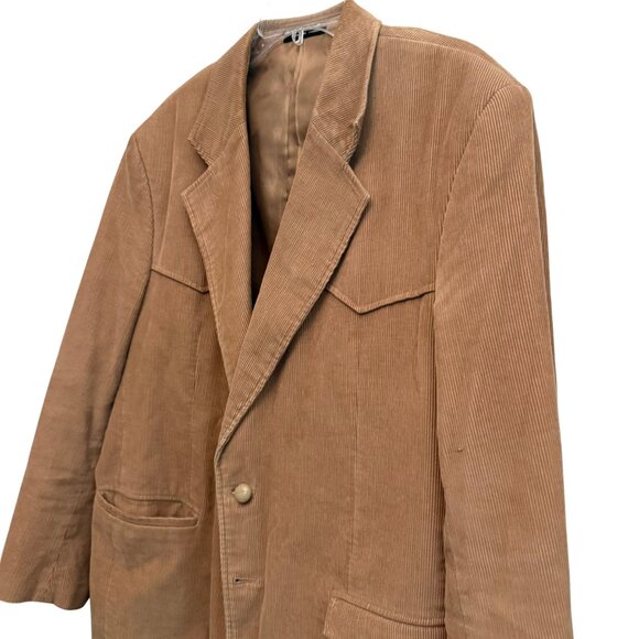 Vintage CCC Western Wear Men's Tan Corduroy Western Jacket - 44R - Picture 3 of 11